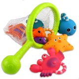 Bath Game Play Set Toys Floating Fishing Game Toy in Bathtub Bathroom Pool Bath Time for Kids